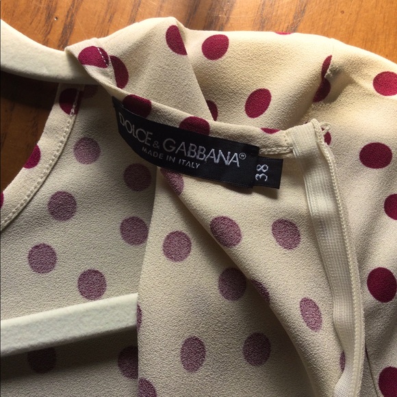 Dolce & Gabbana Red Polka Dot Stretch Top - Picture 4 of 5